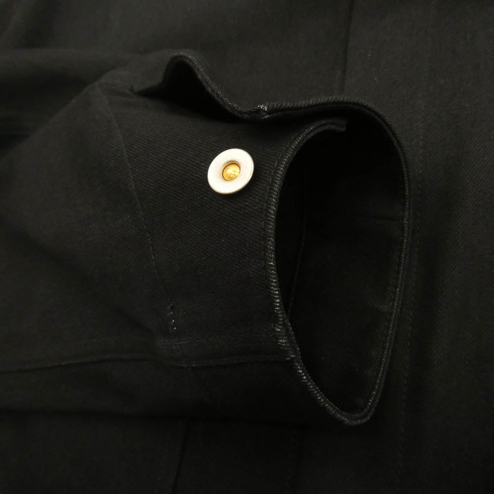 ヘリル CASHMERE DENIM WORK COAT カシミヤ デニム ワーク コート ブラック系【極上美品】【中古】