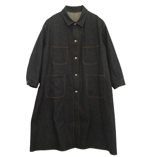 ヘリル 20-020-HL-8050-3 CASHMERE DENIM WORK COAT カシミヤ デニム ワーク コート【極上美品】【中古】