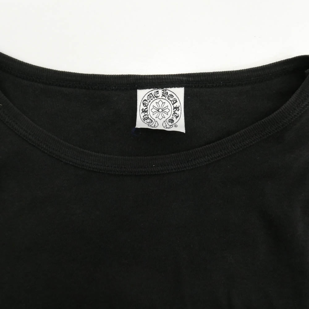 CHROME HEARTS クロムハーツ（原本無） OLD オールド 袖ロゴ アームロゴ ロングスリーブ カットソー 長袖 Tシャツ ブラック系【中古】