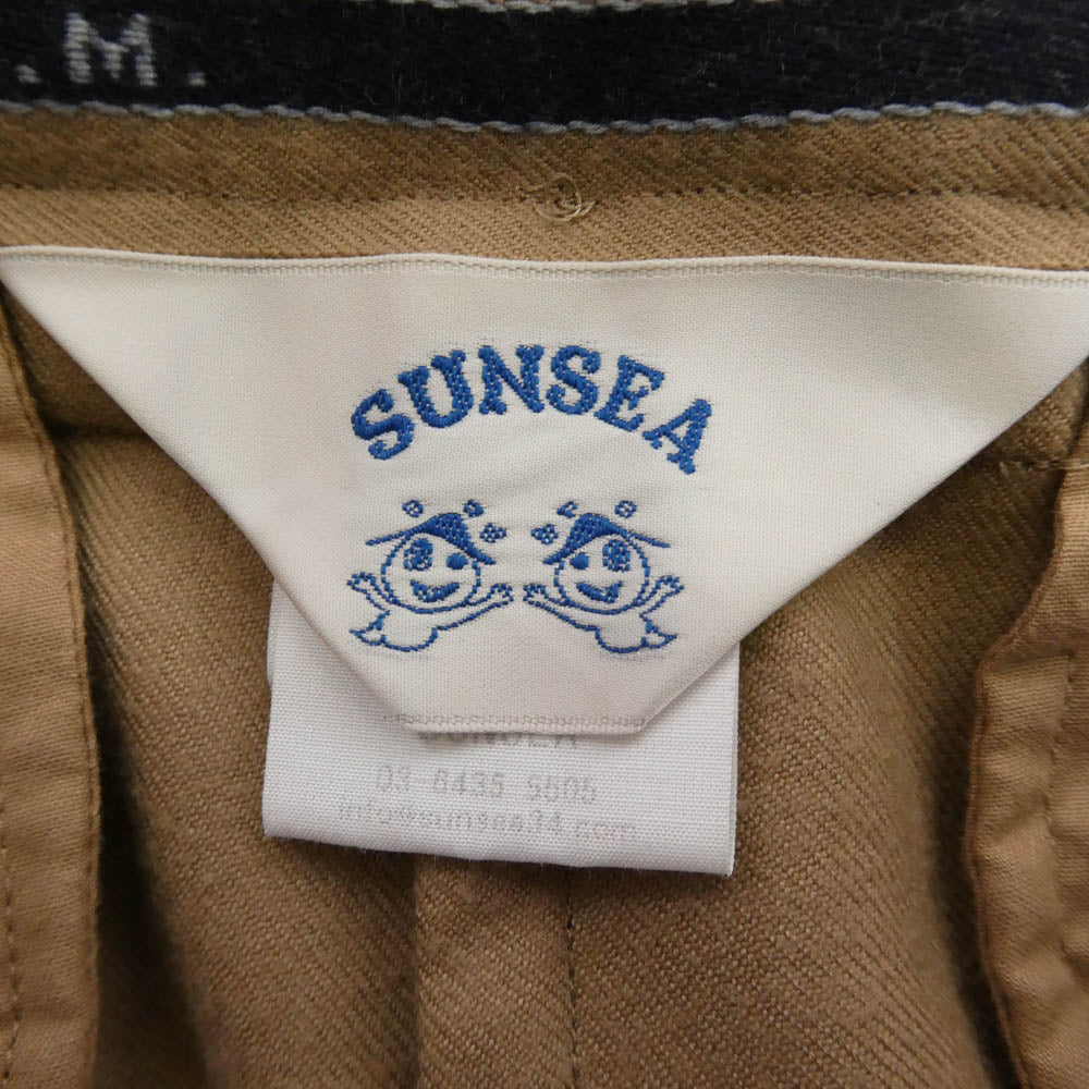SUNSEA サンシー 19A40 N.M BRUSHED TEKETEKE PANTS ナイスマテリアル ブラッシュド テケテケ パンツ ベージュ系 3【中古】
