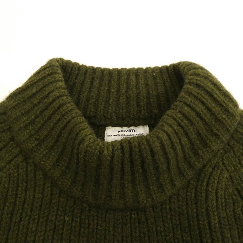 VISVIM ビズビム VS0001547 カシミア混 ハイネック ニット セーター モスグリーン系 L【中古】