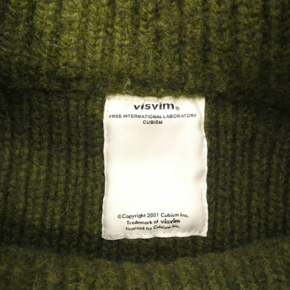 VISVIM ビズビム VS0001547 カシミア混 ハイネック ニット セーター モスグリーン系 L【中古】