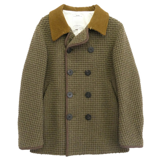 VISVIM ビズビム VS0001972 LIEUTENANT MATOI JKT PEA COAT Ｐコート 襟コーデュロイ リューテナント マトイ ジャケット ピーコート カーキ系 2【中古】
