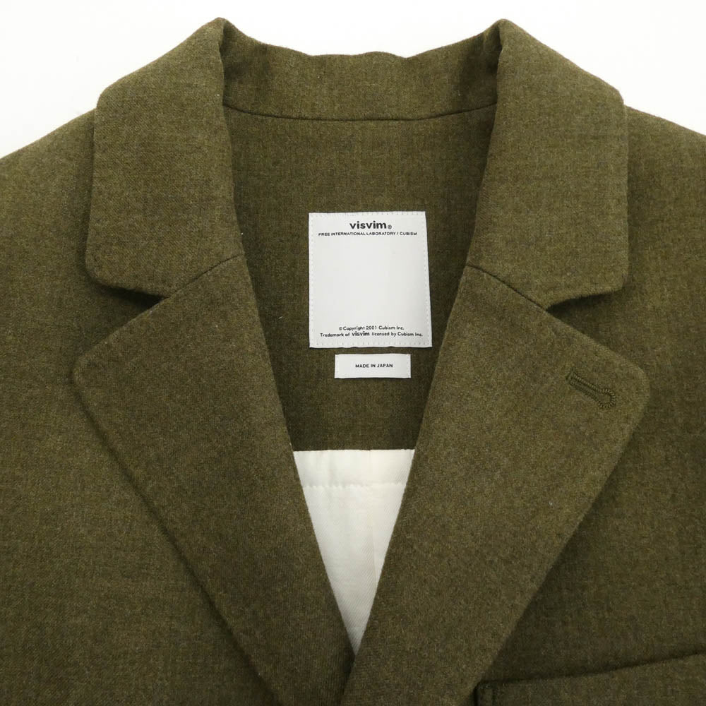 VISVIM ビズビム VS0001572 Blazer Jacket 中綿 ウール ブレザー 4B テーラード ジャケット モスグリーン系 L【中古】