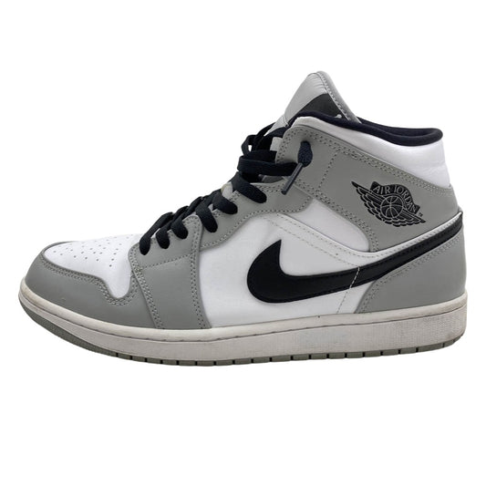 NIKE ナイキ 554724-092 Air Jordan 1 Mid Light Smoke Grey エアジョーダン1 ミッド ライトスモークグレー ハイカット スニーカー グレー系 ホワイト系 29.5cm【中古】