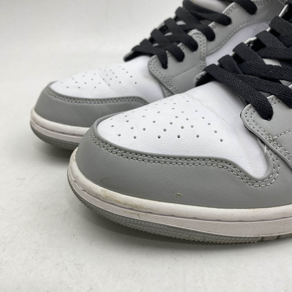 NIKE ナイキ 554724-092 Air Jordan 1 Mid Light Smoke Grey エアジョーダン1 ミッド ライトスモークグレー ハイカット スニーカー グレー系 ホワイト系 29.5cm【中古】