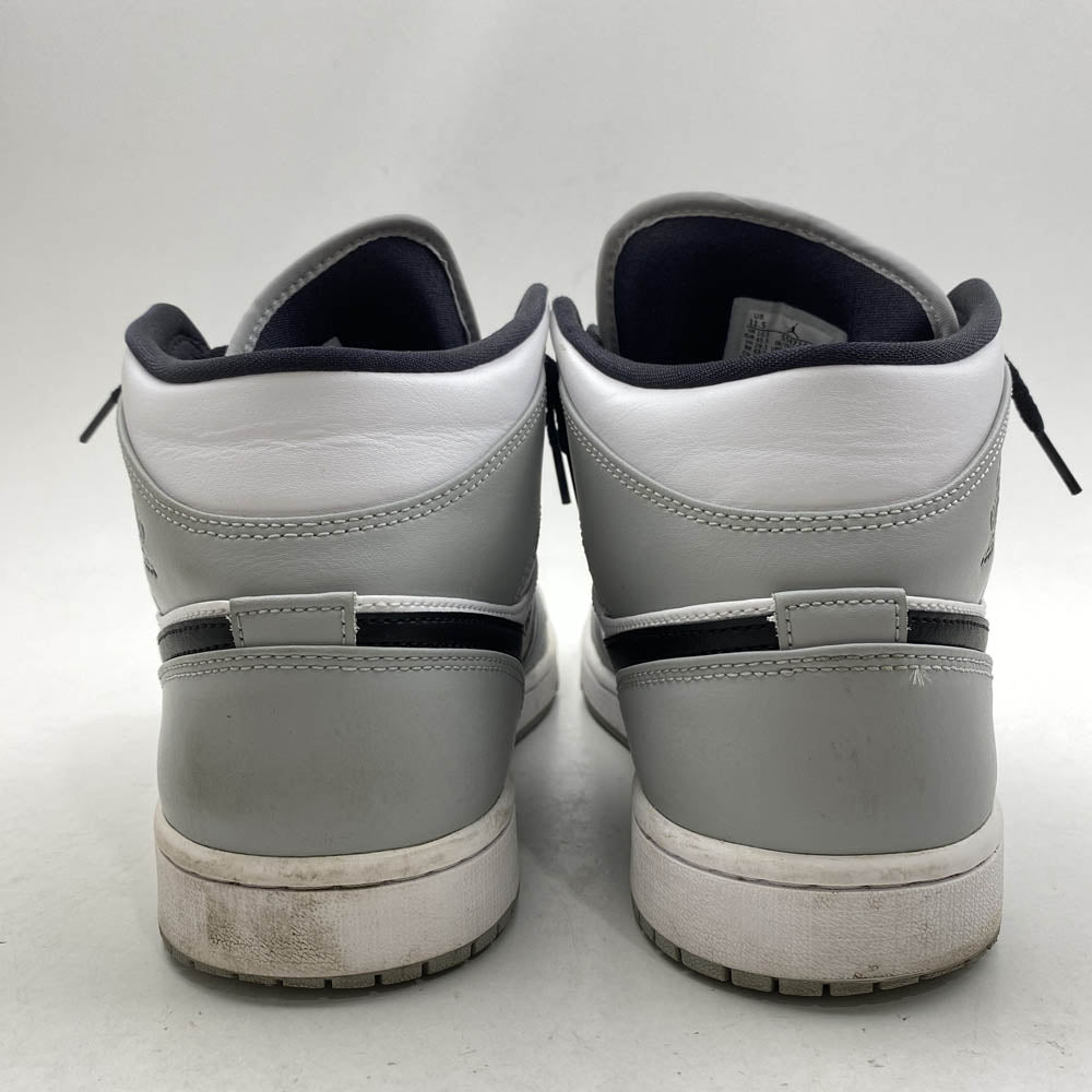 NIKE ナイキ 554724-092 Air Jordan 1 Mid Light Smoke Grey エアジョーダン1 ミッド ライトスモークグレー ハイカット スニーカー グレー系 ホワイト系 29.5cm【中古】