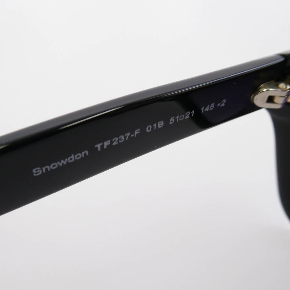 TOM FORD トムフォード TF237-F イタリア製 Snowdon スノードン サングラス アイウェア 眼鏡 フレーム：ブラック系 51□21 145【中古】