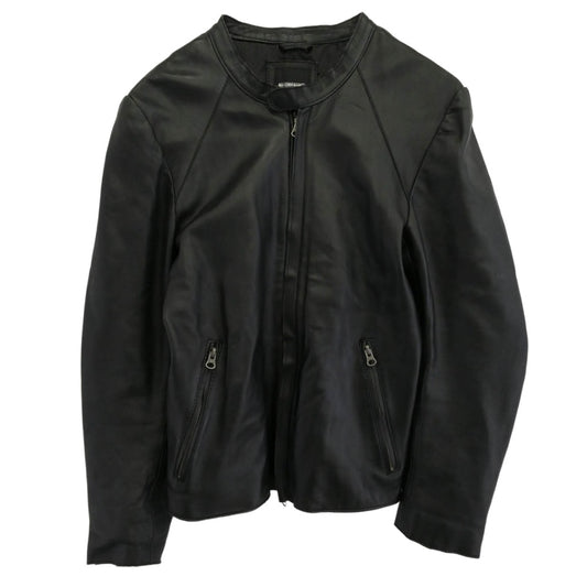 ノットコンベンショナル シングル ラムレザー ジャケット ブルゾン ブラック系 L【中古】