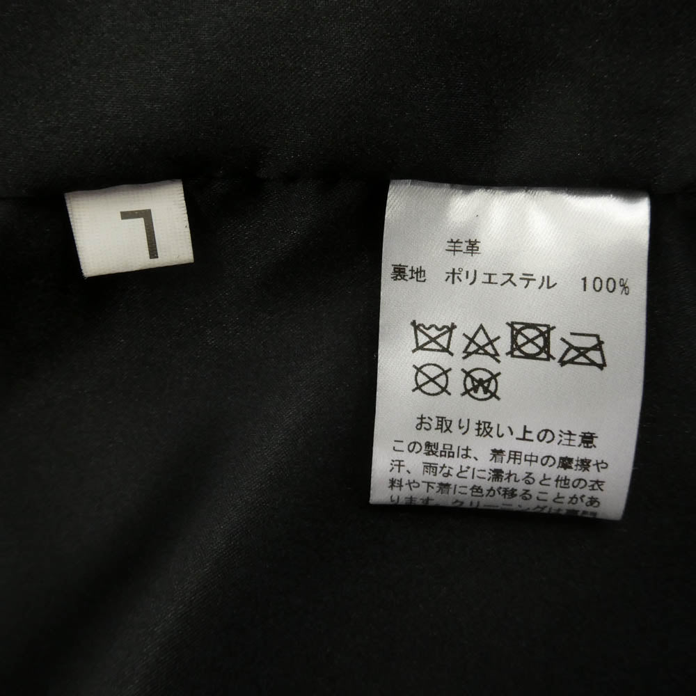 ノットコンベンショナル シングル ラムレザー ジャケット ブルゾン ブラック系 L【中古】