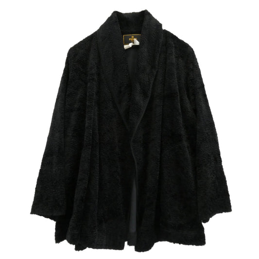 FENDI フェンディ ボタンレス フリース ガウン ジャケット ブラック系【中古】
