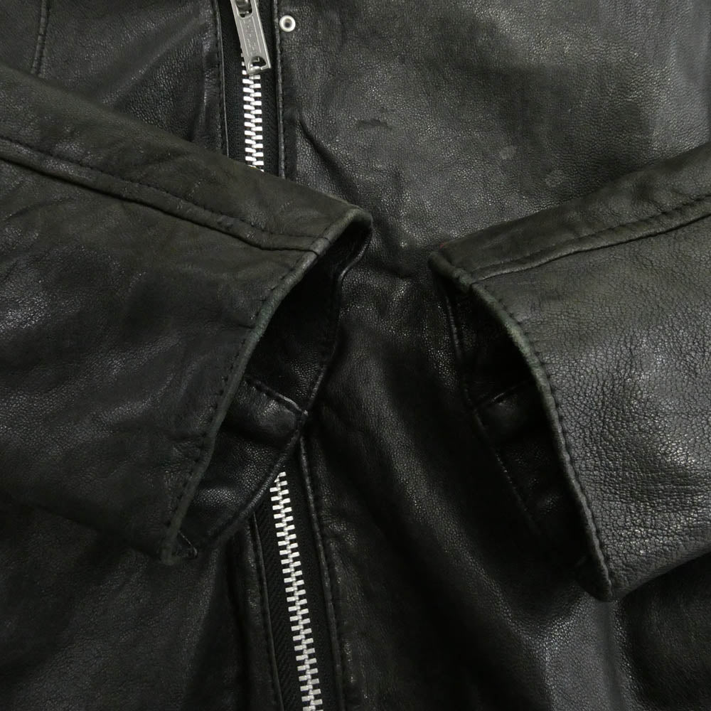 HYSTERIC GLAMOUR ヒステリックグラマー 0113LB02 ラムレザー スタッズ ダブル ライダース ジャケット ブラック系 free【中古】