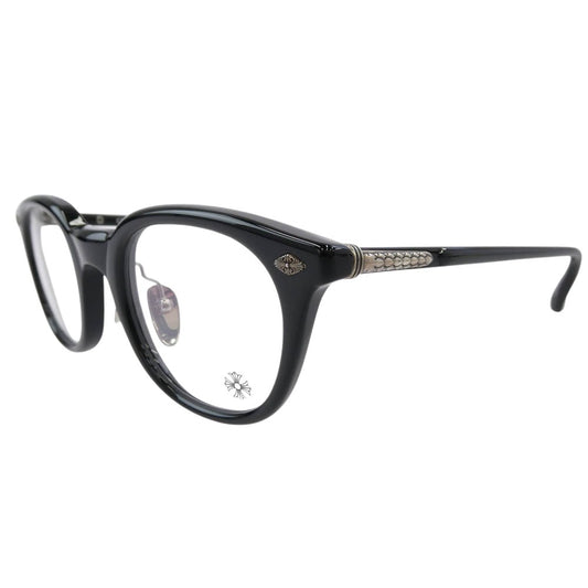 CHROME HEARTS クロムハーツ（原本無） レシート付属 JUST IN-A 眼鏡 メガネ アイウェアケース付属 フレーム：ブラック系　レンズ：クリア系 48□24-149【中古】