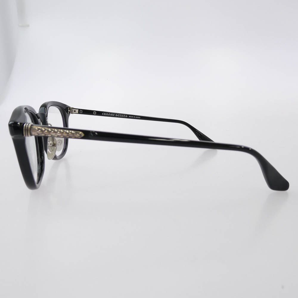 CHROME HEARTS クロムハーツ（原本無） レシート付属 JUST IN-A 眼鏡 メガネ アイウェアケース付属 フレーム：ブラック系　レンズ：クリア系 48□24-149【中古】