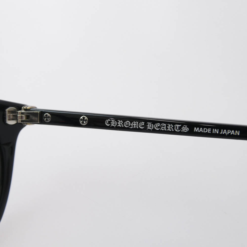 CHROME HEARTS クロムハーツ（原本無） レシート付属 JUST IN-A 眼鏡 メガネ アイウェアケース付属 フレーム：ブラック系　レンズ：クリア系 48□24-149【中古】