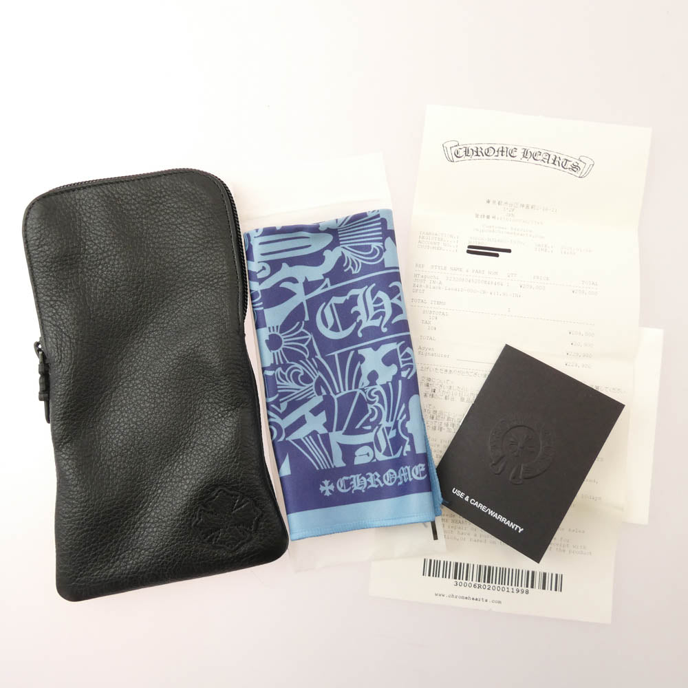 CHROME HEARTS クロムハーツ（原本無） レシート付属 JUST IN-A 眼鏡 メガネ アイウェアケース付属 フレーム：ブラック系　レンズ：クリア系 48□24-149【中古】