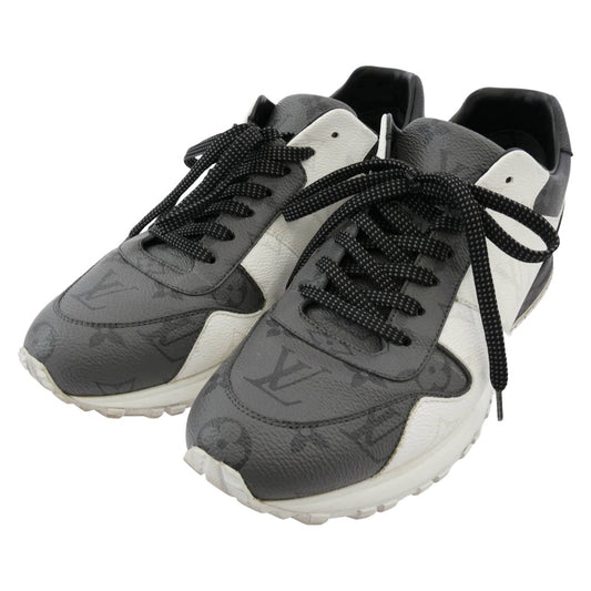 LOUIS VUITTON ルイ・ヴィトン 1A8UZL モノグラム ランアウェイ ライン ローカット スニーカー ダークグレー系 ホワイト系 6.5【中古】