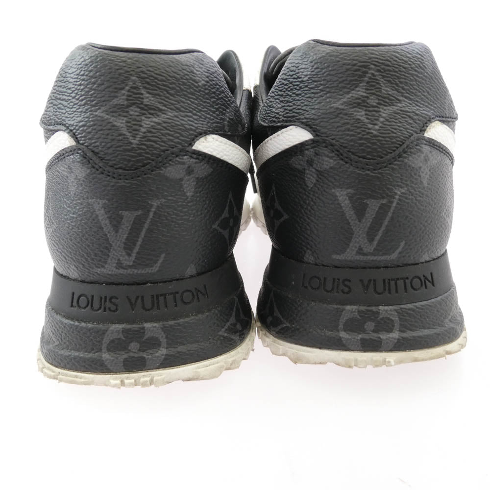 LOUIS VUITTON ルイ・ヴィトン 1A8UZL モノグラム ランアウェイ ライン ローカット スニーカー ダークグレー系 ホワイト系 6.5【中古】