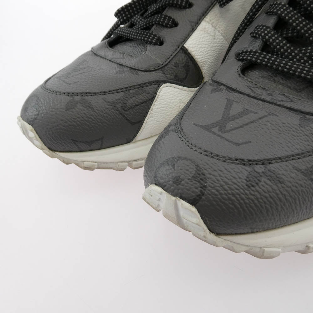 LOUIS VUITTON ルイ・ヴィトン 1A8UZL モノグラム ランアウェイ ライン ローカット スニーカー ダークグレー系 ホワイト系 6.5【中古】