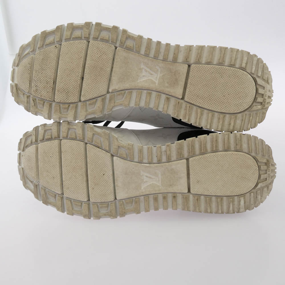 LOUIS VUITTON ルイ・ヴィトン 1A8UZL モノグラム ランアウェイ ライン ローカット スニーカー ダークグレー系 ホワイト系 6.5【中古】