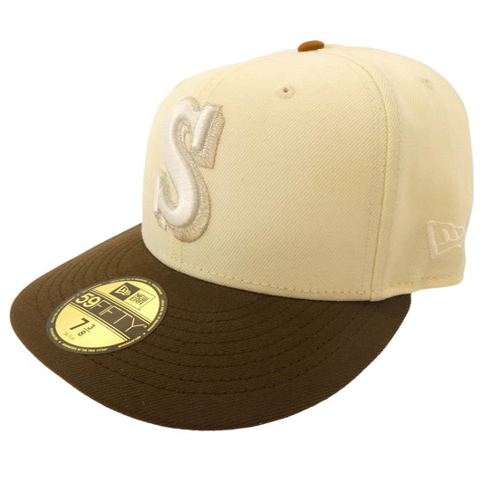 NEW ERA ニューエラ 59FIFTY SEATTLE MARINERS MLB 40TH ANNIVERSARY CAP シアトル マリナーズ 40周年 ベースボール キャップ ホワイト系 7 3/8【中古】