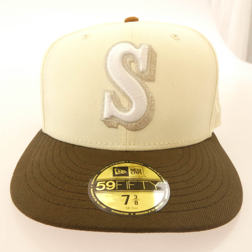 NEW ERA ニューエラ 59FIFTY SEATTLE MARINERS MLB 40TH ANNIVERSARY CAP シアトル マリナーズ 40周年 ベースボール キャップ ホワイト系 7 3/8【中古】