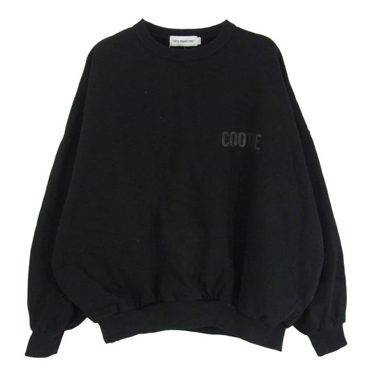 COOTIE クーティー 25AW CTE-25A320 Chubby Sweat Crew オーバーサイズシルエット T/Cバルキー糸 クルーネック ラバーロゴ スウェット ブラック系 M【中古】