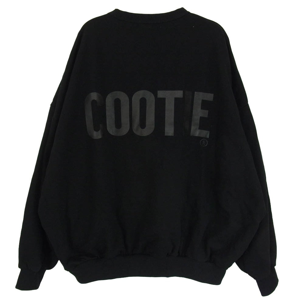 COOTIE クーティー 25AW CTE-25A320 Chubby Sweat Crew オーバーサイズシルエット T/Cバルキー糸 クルーネック ラバーロゴ スウェット ブラック系 M【中古】