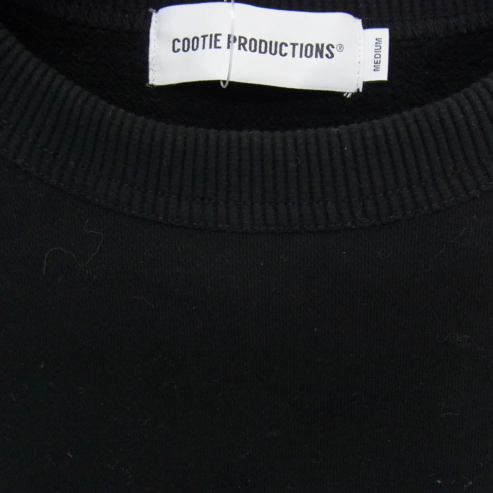 COOTIE クーティー 25AW CTE-25A320 Chubby Sweat Crew オーバーサイズシルエット T/Cバルキー糸 クルーネック ラバーロゴ スウェット ブラック系 M【中古】