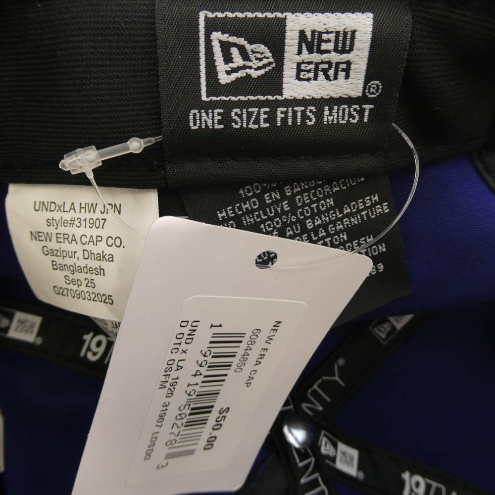 NEW ERA ニューエラ UNDEFEATED x NE x DODGERS LOGOS FITTED 19TWENTY 帽子 キャップ ブルー系 one size【新古品】【未使用】【中古】