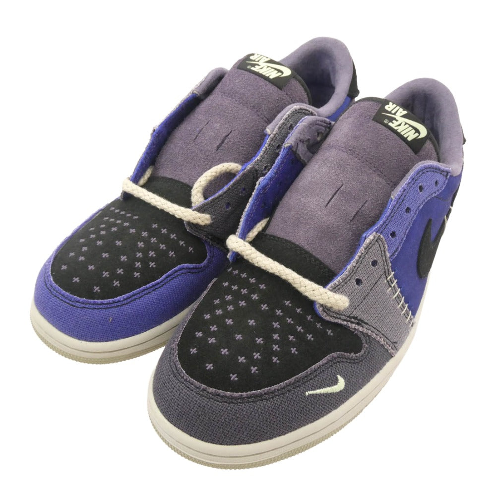 NIKE AIR JORDAN ナイキ ジョーダン × Zion Williamson ザイオン・ウィリアムソン Air Jordan 1 Low OG Voodoo Alternate AJ1 エアジョーダン ロー ブードゥーオルタネート ローカット スニーカー パープル系 28cm【新古品】【未使用】【中古】