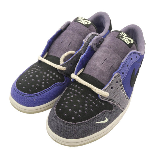 NIKE AIR JORDAN ナイキ ジョーダン × Zion Williamson ザイオン・ウィリアムソン Air Jordan 1 Low OG Voodoo Alternate AJ1 エアジョーダン ロー ブードゥーオルタネート ローカット スニーカー パープル系 28cm【新古品】【未使用】【中古】