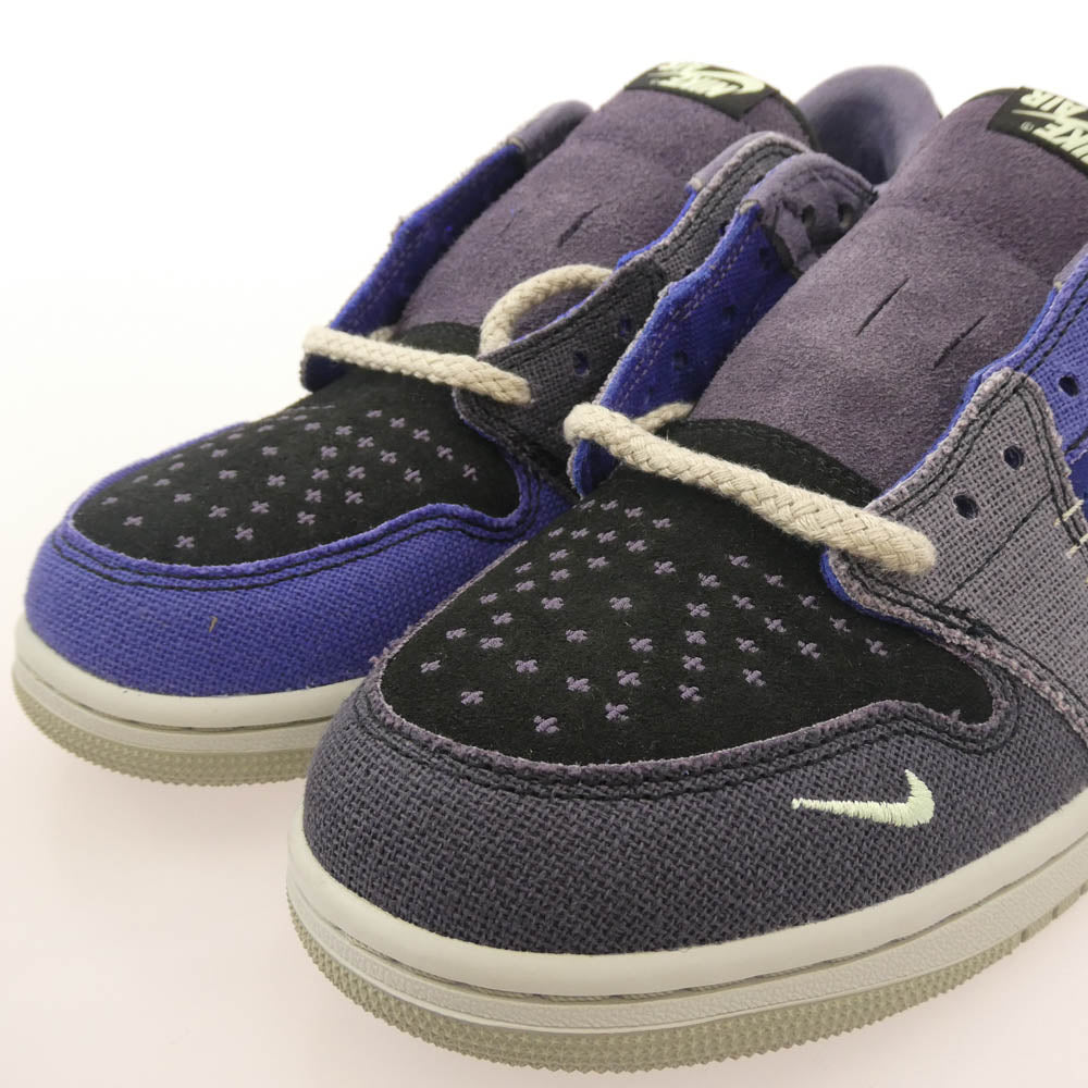 NIKE AIR JORDAN ナイキ ジョーダン × Zion Williamson ザイオン・ウィリアムソン Air Jordan 1 Low OG Voodoo Alternate AJ1 エアジョーダン ロー ブードゥーオルタネート ローカット スニーカー パープル系 28cm【新古品】【未使用】【中古】