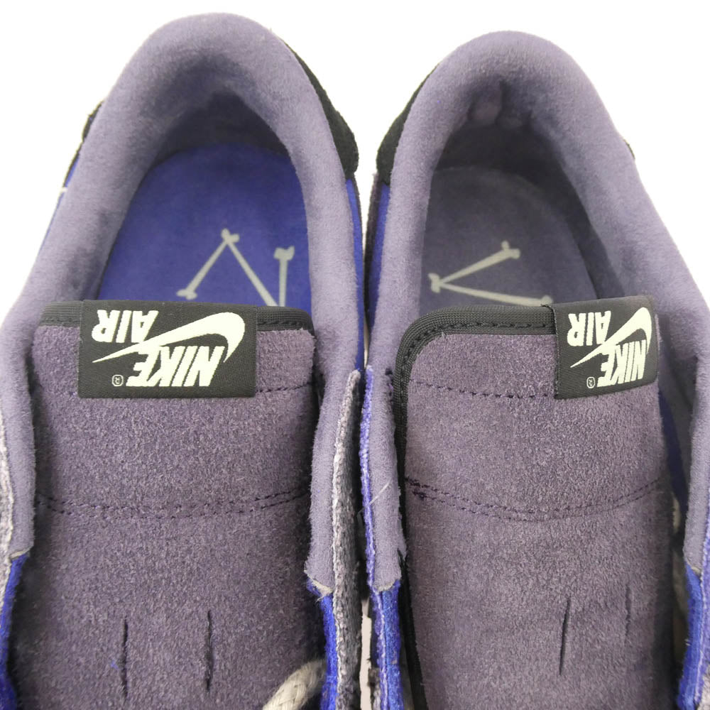 NIKE AIR JORDAN ナイキ ジョーダン × Zion Williamson ザイオン・ウィリアムソン Air Jordan 1 Low OG Voodoo Alternate AJ1 エアジョーダン ロー ブードゥーオルタネート ローカット スニーカー パープル系 28cm【新古品】【未使用】【中古】