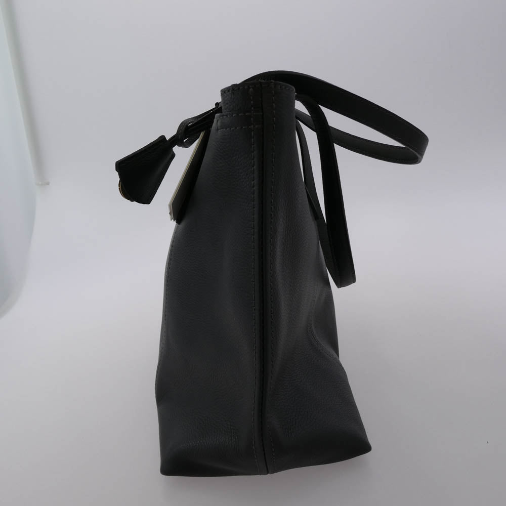 aniary アニアリ 07-02011 Shrink Leather シュリンク レザー トートバッグ チャコールグレイ チャコール系【極上美品】【中古】
