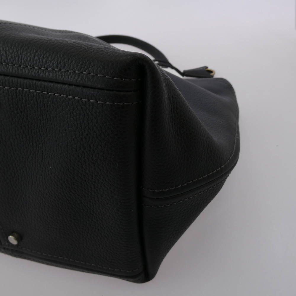 aniary アニアリ 07-02011 Shrink Leather シュリンク レザー トートバッグ チャコールグレイ チャコール系【極上美品】【中古】