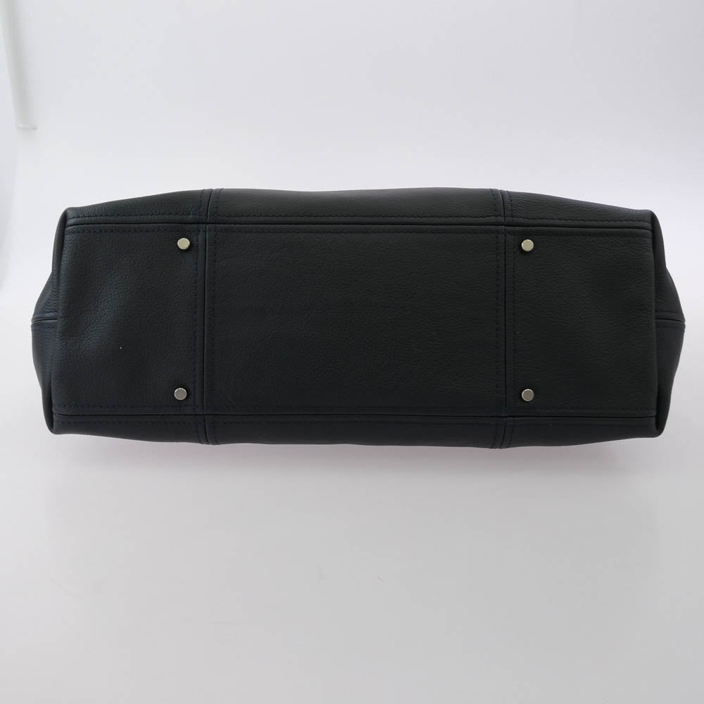 aniary アニアリ 07-02011 Shrink Leather シュリンク レザー トートバッグ ネイビー ネイビー系【極上美品】【中古】