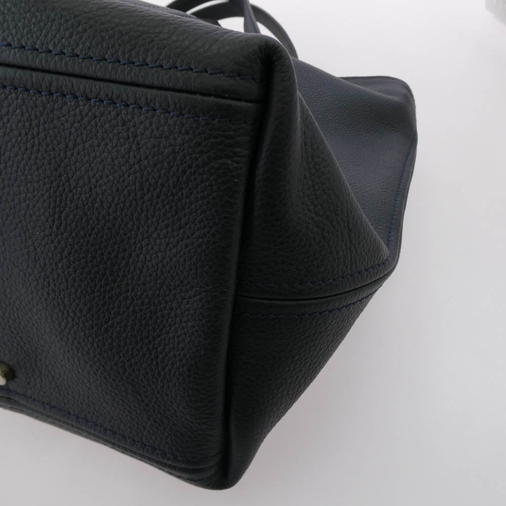 aniary アニアリ 07-02011 Shrink Leather シュリンク レザー トートバッグ ネイビー ネイビー系【極上美品】【中古】