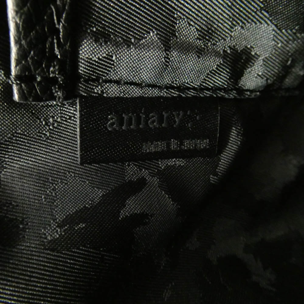 aniary アニアリ 07-01005 Shrink Leather シュリンク レザー ブリーフケース トートバッグ ブラック ブラック系【極上美品】【中古】