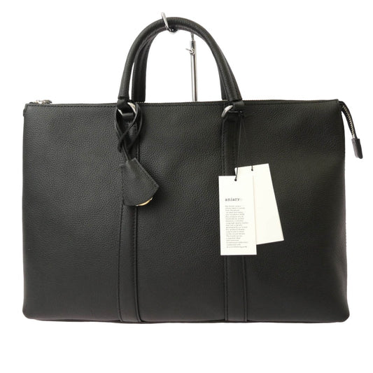 aniary アニアリ 07-01005 Shrink Leather シュリンク レザー ブリーフケース トートバッグ ブラック ブラック系【極上美品】【中古】