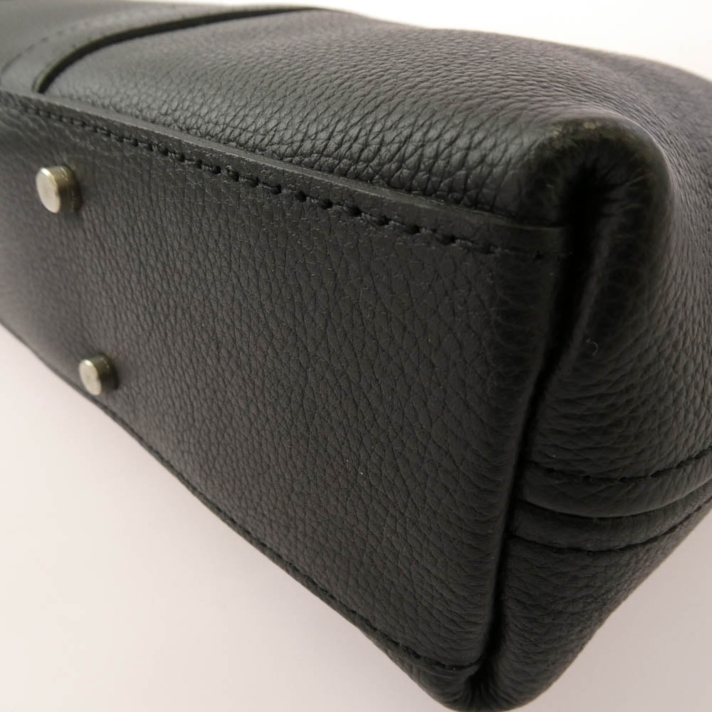 aniary アニアリ 07-01005 Shrink Leather シュリンク レザー ブリーフケース トートバッグ ブラック ブラック系【極上美品】【中古】