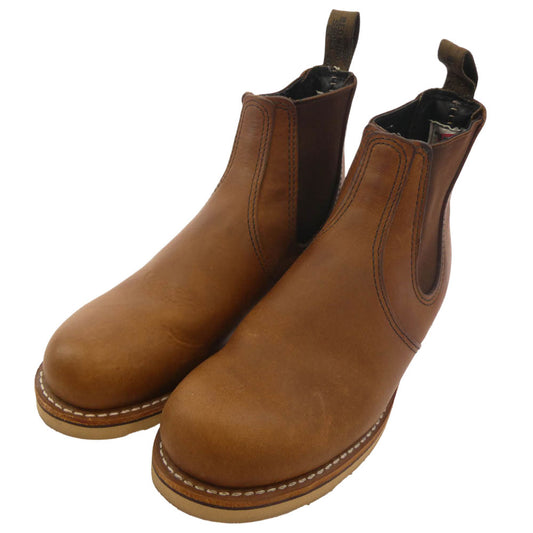 RED WING レッドウィング 3190 USA製 CLASSIC CHELSEA AMBER HARNESS BOOTS クラシック チェルシー アンバー ハーネス サイドゴア ブーツ ブラウン系 US8.5D【中古】