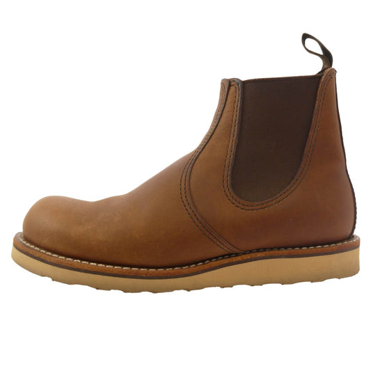 RED WING レッドウィング 3190 USA製 CLASSIC CHELSEA AMBER HARNESS BOOTS クラシック チェルシー アンバー ハーネス サイドゴア ブーツ ブラウン系 US8.5D【中古】