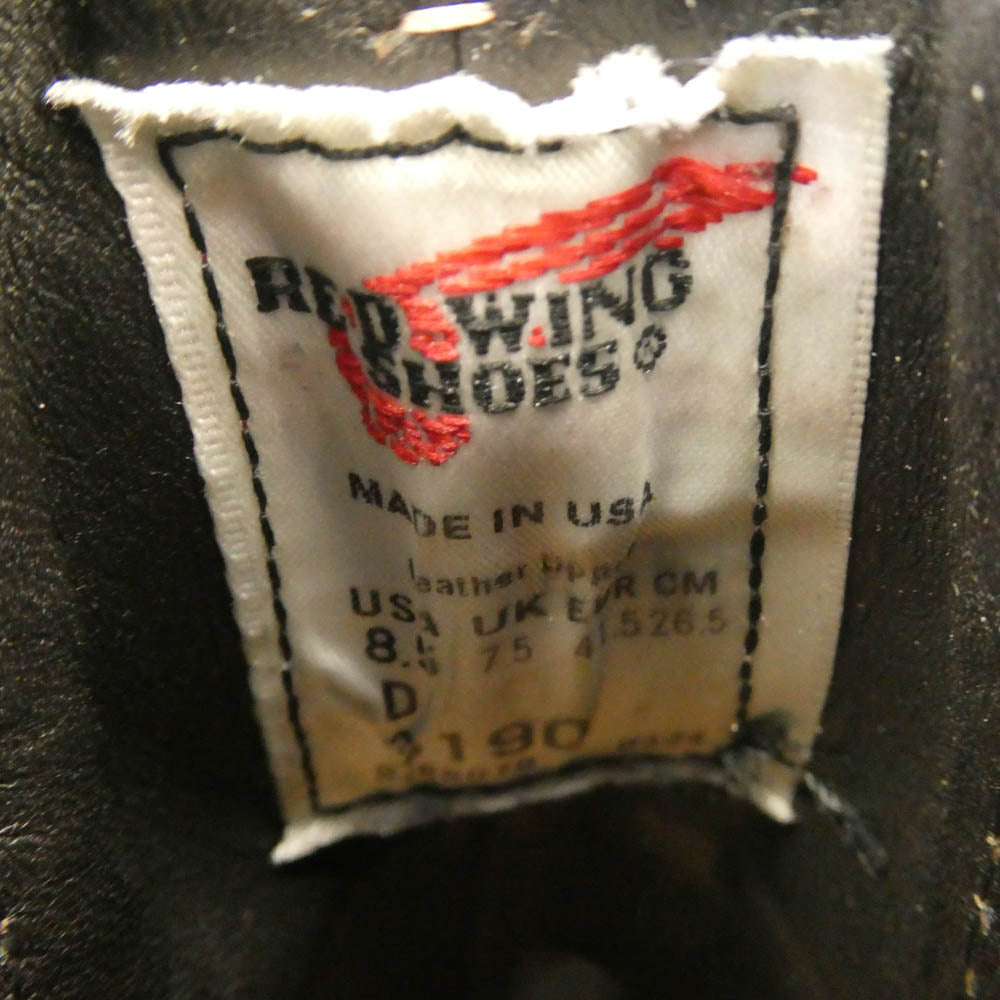 RED WING レッドウィング 3190 USA製 CLASSIC CHELSEA AMBER HARNESS BOOTS クラシック チェルシー アンバー ハーネス サイドゴア ブーツ ブラウン系 US8.5D【中古】