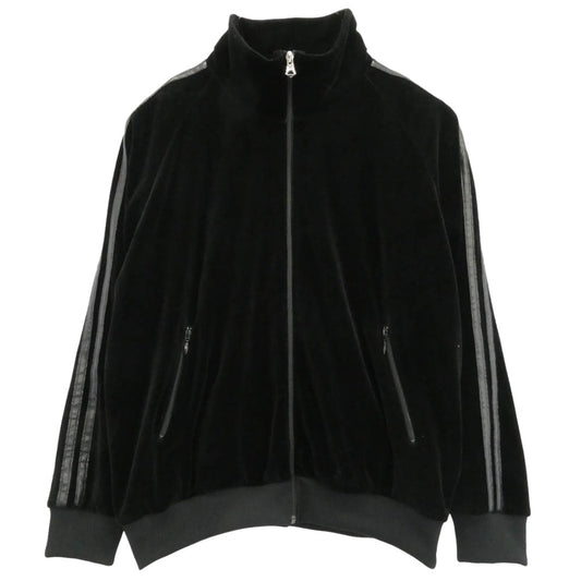 CALEE キャリー × TATTOO STUDIO YAMADA タトゥースタジオヤマダ TSY VELOUR TRACK JACKET ベロア トラック ジャケット ブラック系 L【中古】