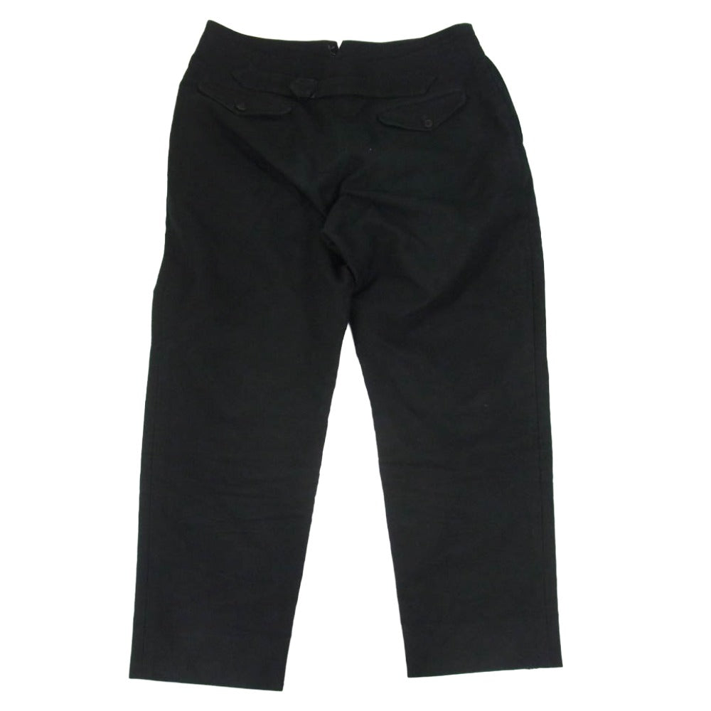 COMOLI コモリ N03-03008 モールスキン バックストラップ パンツ ブラック系 2【中古】