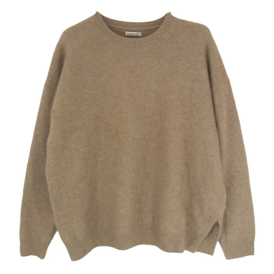 AURALEE オーラリー 17AW A7AP01BC BABY CASHMERE KNIT P/O ベイビー カシミヤ ニット セーター ブラウン系 4【中古】