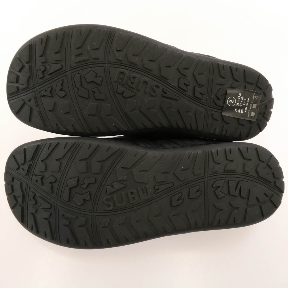 スブ SB-133 モックシューズ スリッパ サンダル ブラック系 26-27.5cm【新古品】【未使用】【中古】