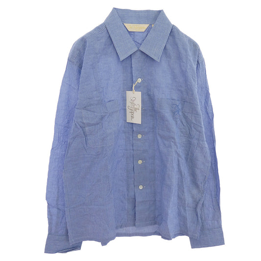 The Stylist Japan ザスタイリストジャパン TSJS-21105-04 ストライプ 長袖 オープンカラーシャツ ブルー系 M【中古】