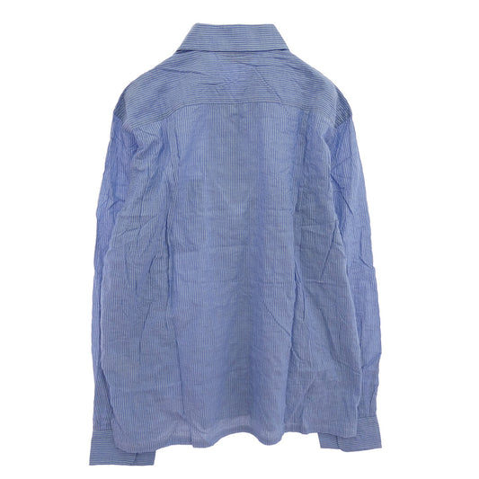 The Stylist Japan ザスタイリストジャパン TSJS-21105-04 ストライプ 長袖 オープンカラーシャツ ブルー系 M【中古】